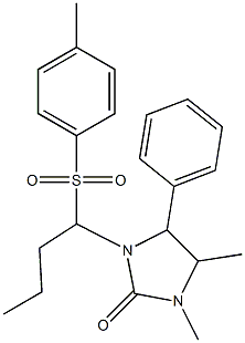 1,5-dimethyl-3-{1-[(4-methylphenyl)sulfonyl]butyl}-4-phenyltetrahydro-2H-imidazol-2-one|