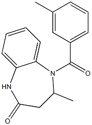 4-methyl-5-(3-methylbenzoyl)-1,3,4,5-tetrahydro-2H-1,5-benzodiazepin-2-one Structure