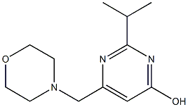 2-isopropyl-6-(morpholinomethyl)-4-pyrimidinol 化学構造式