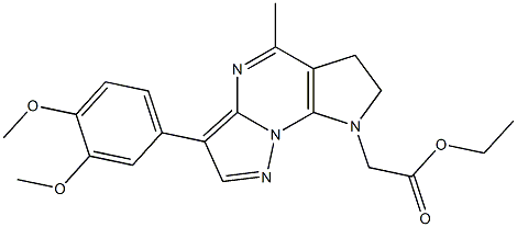 ethyl 2-[3-(3,4-dimethoxyphenyl)-5-methyl-6,7-dihydro-8H-pyrazolo[1,5-a]pyrrolo[3,2-e]pyrimidin-8-yl]acetate Struktur