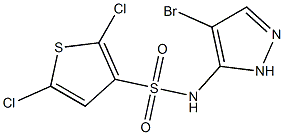 N3-(4-bromo-1H-pyrazol-5-yl)-2,5-dichlorothiophene-3-sulfonamide Structure