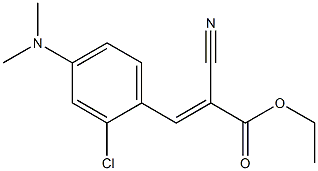 ethyl 3-[2-chloro-4-(dimethylamino)phenyl]-2-cyanoacrylate,,结构式