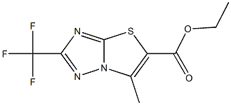 ethyl 6-methyl-2-(trifluoromethyl)[1,2,4]triazolo[5,1-b][1,3]thiazole-5-carboxylate Structure