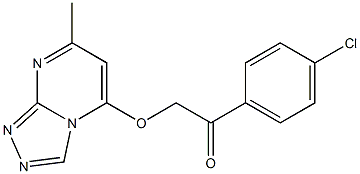 1-(4-chlorophenyl)-2-[(7-methyl[1,2,4]triazolo[4,3-a]pyrimidin-5-yl)oxy]ethan-1-one 结构式