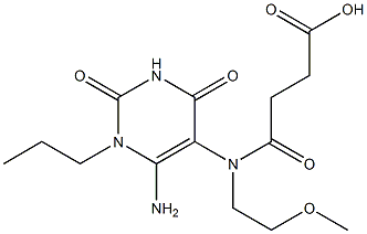 4-[(6-amino-2,4-dioxo-1-propyl-1,2,3,4-tetrahydropyrimidin-5-yl)(2-methoxyethyl)amino]-4-oxobutanoic acid