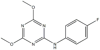 N2-(4-fluorophenyl)-4,6-dimethoxy-1,3,5-triazin-2-amine Structure
