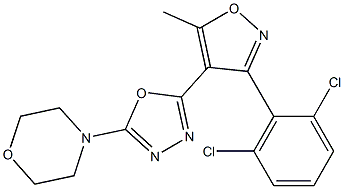 4-{5-[3-(2,6-dichlorophenyl)-5-methylisoxazol-4-yl]-1,3,4-oxadiazol-2-yl}morpholine|