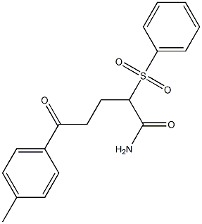 5-(4-methylphenyl)-5-oxo-2-(phenylsulfonyl)pentanamide Structure
