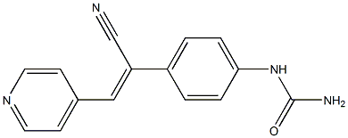 N-{4-[1-cyano-2-(4-pyridyl)vinyl]phenyl}urea Structure