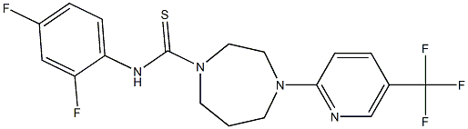 N1-(2,4-difluorophenyl)-4-[5-(trifluoromethyl)-2-pyridyl]-1,4-diazepane-1-carbothioamide Structure