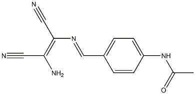 N-[4-({[(Z)-2-amino-1-cyano-3-nitrilo-1-propenyl]imino}methyl)phenyl]acetamide Structure