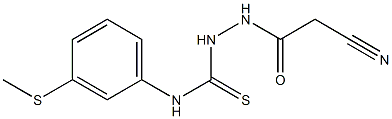 N1-[3-(methylthio)phenyl]-2-(2-cyanoacetyl)hydrazine-1-carbothioamide,,结构式