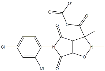 dimethyl 5-(2,4-dichlorophenyl)-4,6-dioxotetrahydro-2H-pyrrolo[3,4-d]isoxazole-3,3(3aH)-dicarboxylate 化学構造式