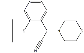 2-[2-(tert-butylthio)phenyl]-2-(1,4-thiazinan-4-yl)acetonitrile Structure