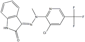 1H-indole-2,3-dione 3-{N-[3-chloro-5-(trifluoromethyl)-2-pyridinyl]-N-methylhydrazone},,结构式
