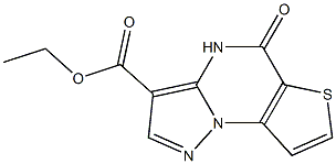 ethyl 5-oxo-4,5-dihydropyrazolo[1,5-a]thieno[2,3-e]pyrimidine-3-carboxylate 化学構造式