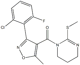 [3-(2-chloro-6-fluorophenyl)-5-methylisoxazol-4-yl][2-(methylthio)-1,4,5,6-tetrahydropyrimidin-1-yl]methanone