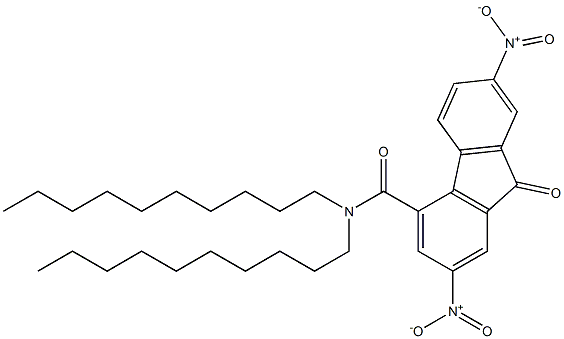 N4,N4-didecyl-2,7-dinitro-9-oxo-9H-fluorene-4-carboxamide,,结构式