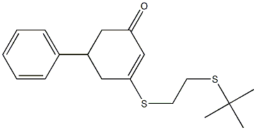 3-{[2-(tert-butylthio)ethyl]thio}-5-phenylcyclohex-2-en-1-one,,结构式