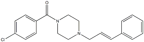 (4-chlorophenyl){4-[(E)-3-phenyl-2-propenyl]piperazino}methanone,,结构式