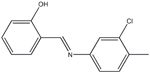 2-{[(3-chloro-4-methylphenyl)imino]methyl}phenol 结构式