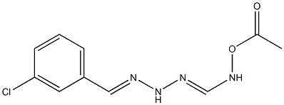 N'-(3-chloro-4-hydroxybenzylidene)aminomethanehydrazonamide acetate Structure