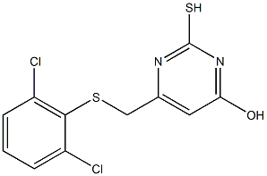 6-{[(2,6-dichlorophenyl)sulfanyl]methyl}-2-sulfanyl-4-pyrimidinol Structure