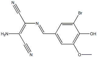 2-amino-3-[(3-bromo-4-hydroxy-5-methoxybenzylidene)amino]but-2-enedinitrile