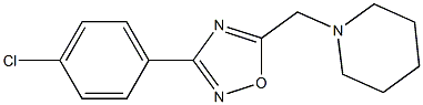 3-(4-chlorophenyl)-5-(piperidinomethyl)-1,2,4-oxadiazole 结构式