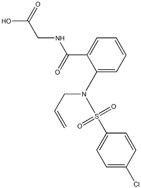 2-[(2-{allyl[(4-chlorophenyl)sulfonyl]amino}benzoyl)amino]acetic acid 结构式