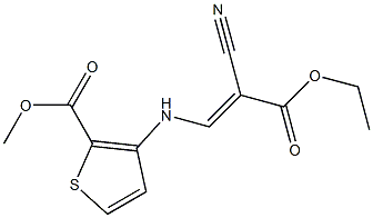 methyl 3-[(2-cyano-3-ethoxy-3-oxoprop-1-enyl)amino]thiophene-2-carboxylate