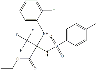 ethyl 3,3,3-trifluoro-2-(2-fluoroanilino)-2-{[(4-methylphenyl)sulfonyl]amino}propanoate