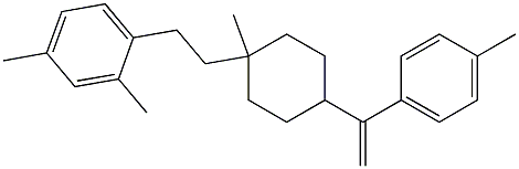 1-(2,4-dimethylphenethyl)-1-methyl-4-[1-(4-methylphenyl)vinyl]cyclohexane Struktur