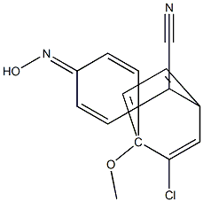 2-(3-chloro-4-hydroxyiminocyclohexa-2,5-dienyliden)-2-(4-methoxyphenyl)acetonitrile Structure