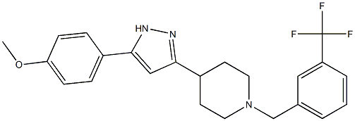 methyl 4-(3-{1-[3-(trifluoromethyl)benzyl]-4-piperidinyl}-1H-pyrazol-5-yl)phenyl ether Structure