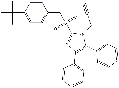 2-{[4-(tert-butyl)benzyl]sulfonyl}-4,5-diphenyl-1-(2-propynyl)-1H-imidazole|