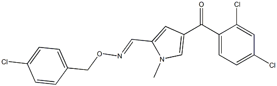 4-(2,4-dichlorobenzoyl)-1-methyl-1H-pyrrole-2-carbaldehyde O-(4-chlorobenzyl)oxime Structure