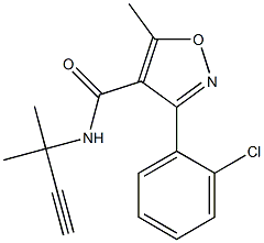 N4-(1,1-dimethylprop-2-ynyl)-3-(2-chlorophenyl)-5-methylisoxazole-4-carboxa mide Structure