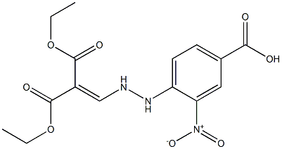 4-{2-[3-ethoxy-2-(ethoxycarbonyl)-3-oxoprop-1-enyl]hydrazino}-3-nitrobenzoic acid Structure