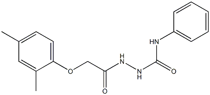 2-[2-(2,4-dimethylphenoxy)acetyl]-N-phenyl-1-hydrazinecarboxamide Structure