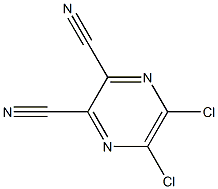 5,6-dichloropyrazine-2,3-dicarbonitrile 化学構造式
