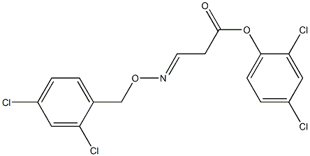 2,4-dichlorophenyl 3-{[(2,4-dichlorobenzyl)oxy]imino}propanoate,,结构式