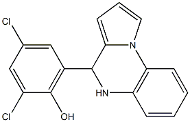 2,4-dichloro-6-(4,5-dihydropyrrolo[1,2-a]quinoxalin-4-yl)phenol Structure