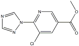 methyl 5-chloro-6-(1H-1,2,4-triazol-1-yl)nicotinate Structure