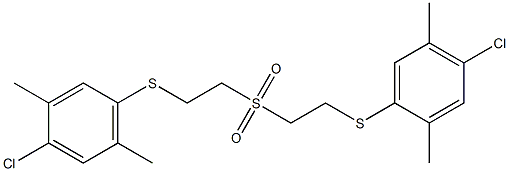 1-chloro-4-{[2-({2-[(4-chloro-2,5-dimethylphenyl)thio]ethyl}sulfonyl)ethyl]thio}-2,5-dimethylbenzene 结构式