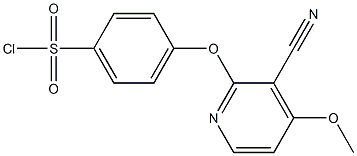 4-[(3-cyano-4-methoxy-2-pyridinyl)oxy]benzenesulfonoyl chloride Structure