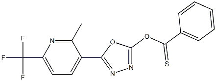 5-[2-methyl-6-(trifluoromethyl)-3-pyridyl]-1,3,4-oxadiazol-2-yl benzene-1-carbothioate