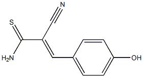 2-cyano-3-(4-hydroxyphenyl)prop-2-enethioamide Structure