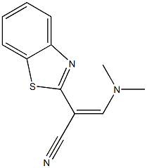 2-(1,3-benzothiazol-2-yl)-3-(dimethylamino)acrylonitrile Struktur
