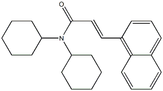 N1,N1-dicyclohexyl-3-(1-naphthyl)acrylamide Structure